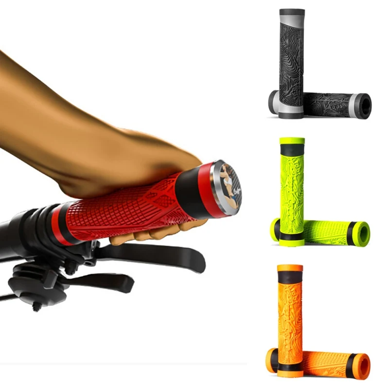 

1Pair Bicycle Shockproof Handlebar Grips Cover Outdoor Mountain Cycling Mtb Bike Silicone Grip Anti-slip Handle Bar /