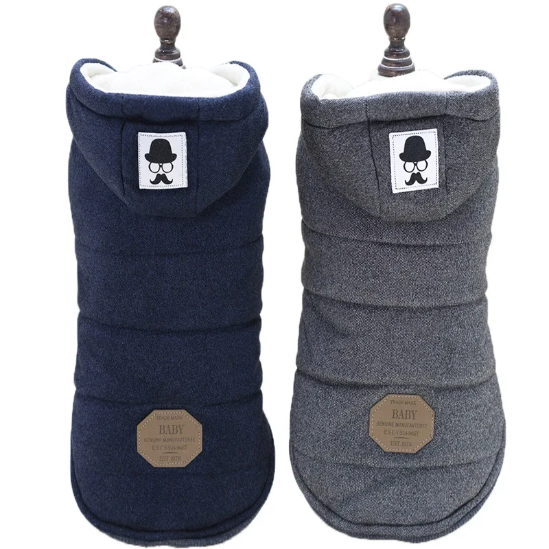 Одежда для собак зимние теплые толстовки домашних животных Куртка Пальто Щенок