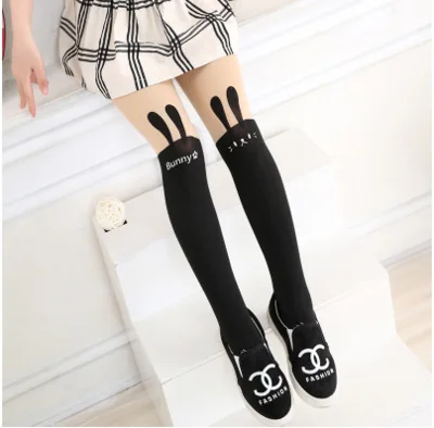 Весенние детские колготки носки для танцев девочек белые хлопковые с имитацией