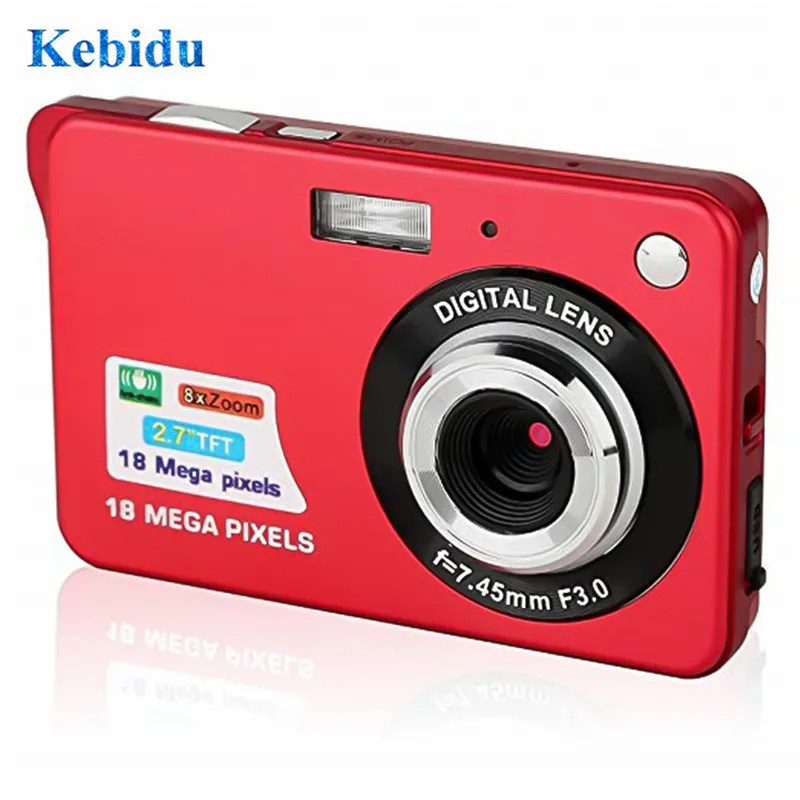 Цифровая видеокамера KEBIDU HD 720P 8 кратный цифровой зум с 2 дюймовым TFT ЖК экраном