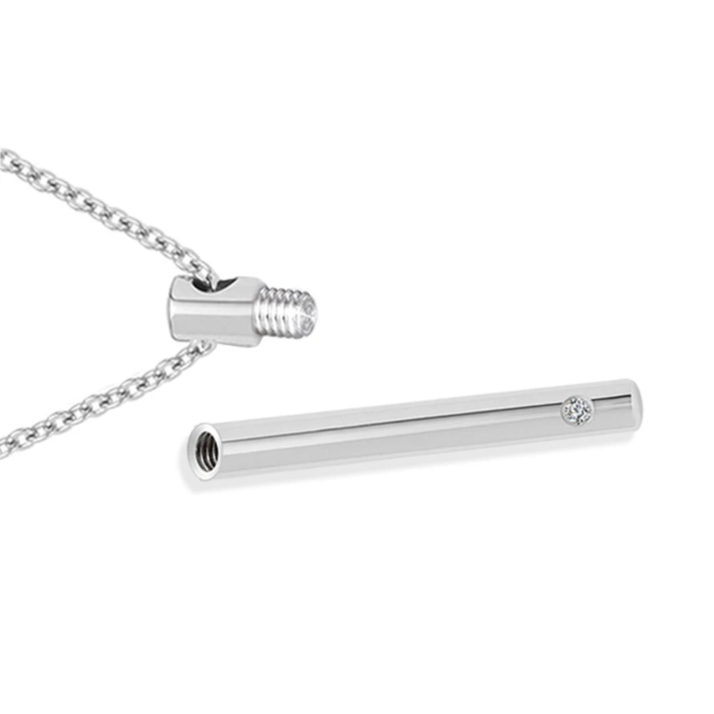 Унисекс нержавеющая сталь ПЭТ ювелирный цилиндр с украшением в виде кристаллов