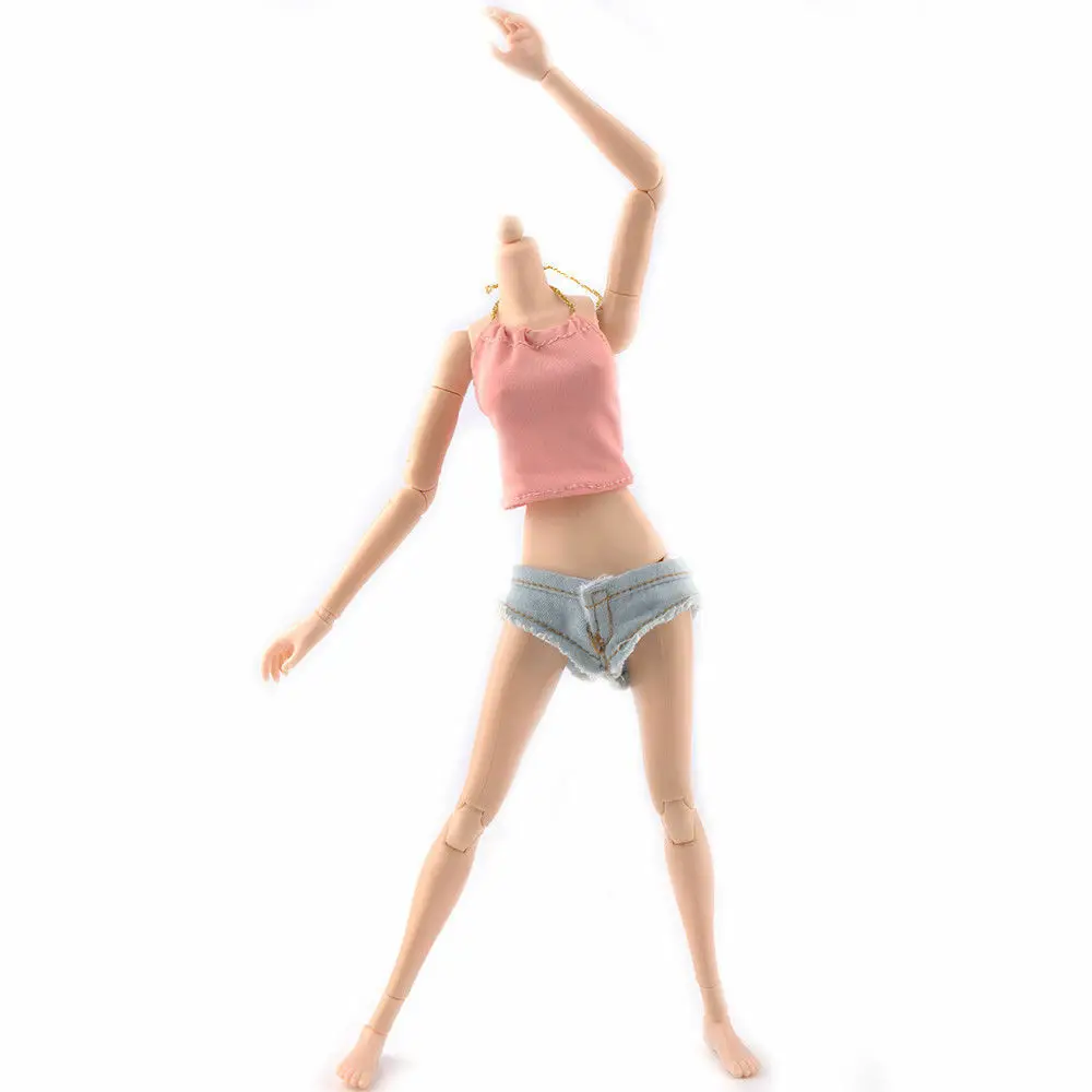 

1/6th 12'' Female Body Flexible Suntan Skin Slim Action Figure Extra Hands Feet Fit KUMIK HT head Girl Model Head Sculpt