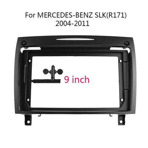 2 Din Автомобильная стереомагнитола с рамкой для фотооборудования SLK(R171) 2004-2011, автомобильное радио, аудио, панель приборной панели, Обрезанное крепление