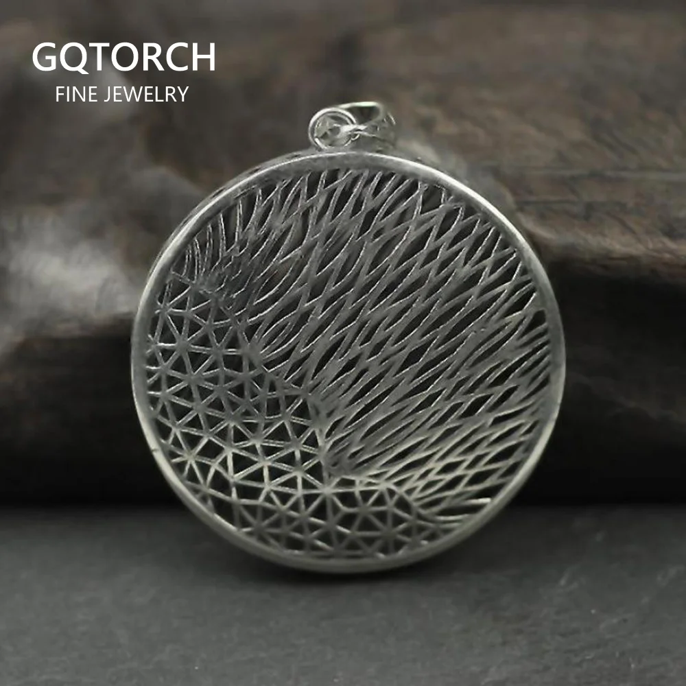 Ожерелья и кулоны Настоящее серебро 925 пробы подвески для женщин полый дизайн