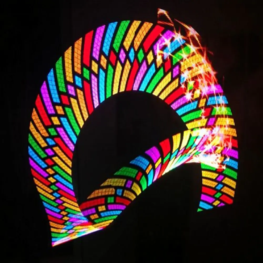LED pixel POI 40 пикселей 2 палочки объектив 33 см Клубная палка супер яркости