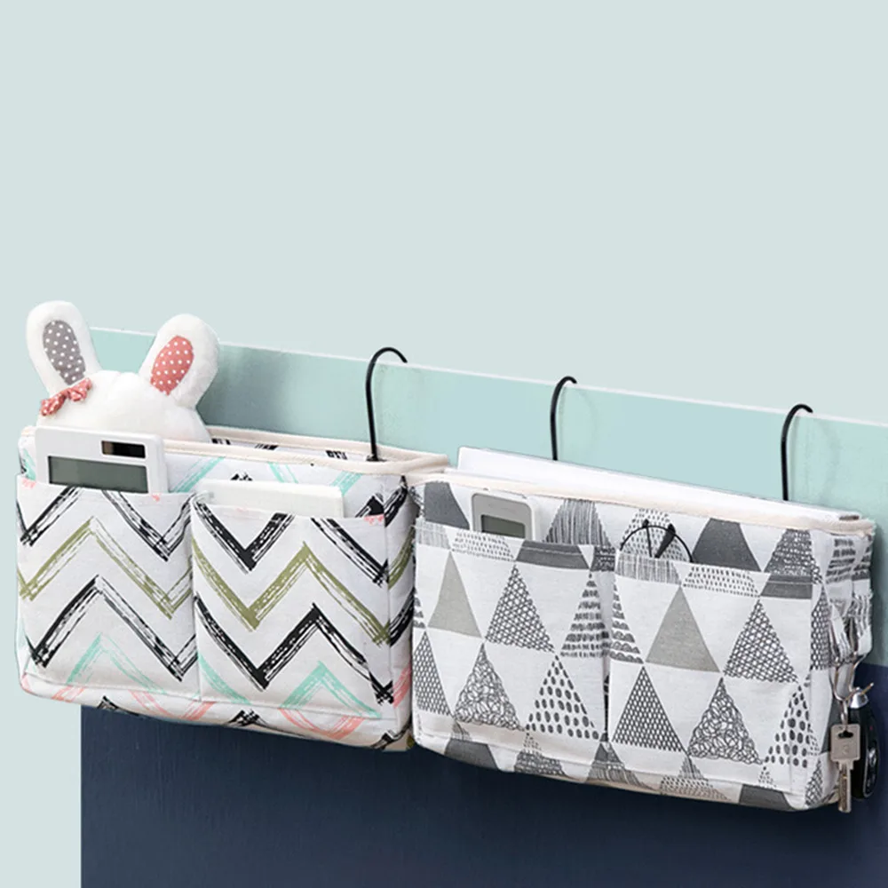 

Hanging storage bag Bedside Storage Organizer Dorm Room Phone Book Magazine Storage Bag Holder with Hook Bed Pocket