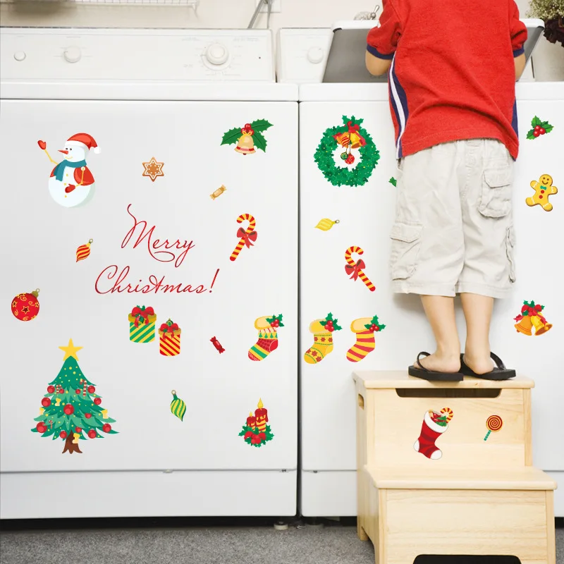 

Christmas cartoon wall sticker children's room kindergarten bedroom living room background decoration REMOVABLE DECAL