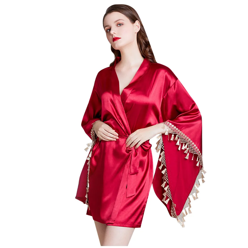Одежда для сна халаты новинка 2020 модное женское нижнее белье с имитацией шелка