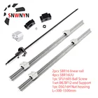 Набор шариковых винтовых наконечников SFU1605, 1 шт., 2 шт. SBR16, линейная Опора рельса, 4 шт. SBR16UU, блочный подшипник, Корпус гайки 1605, поддержка BKBF12