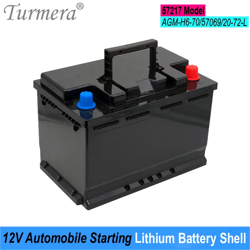 

Автомобильный стартовый литиевый аккумулятор Turmera 12 В, корпус автомобильного аккумулятора для 57217 серии AGM H6-70 57069, сменный, свинцово-кислотный