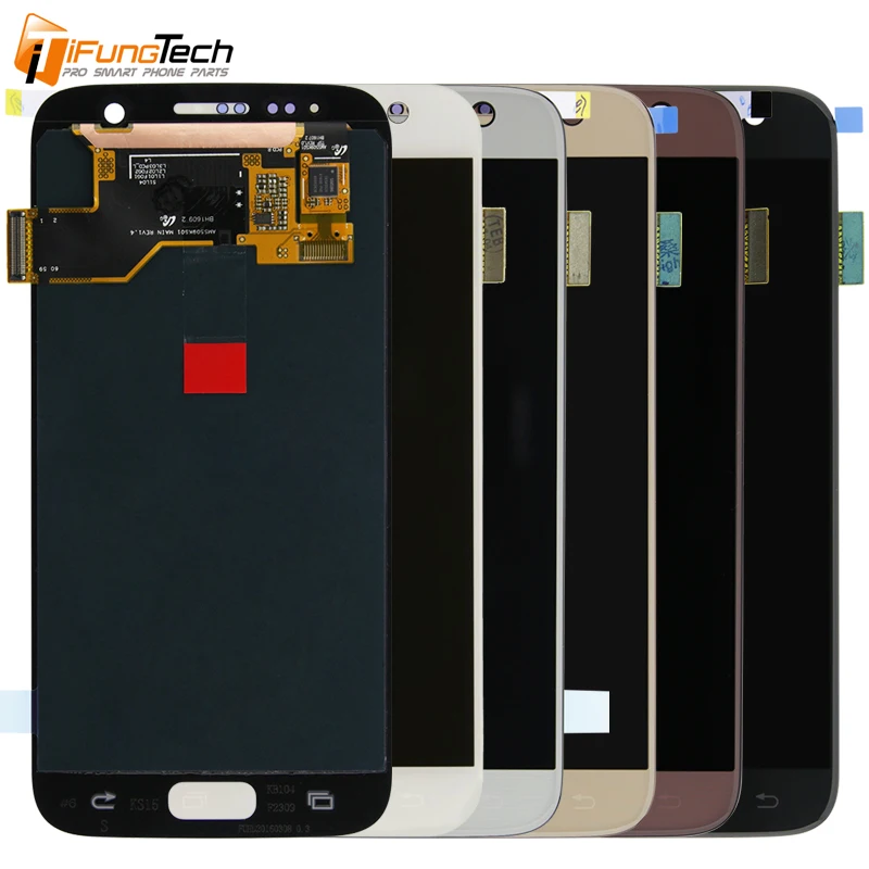 

Amoled For SAMSUNG Galaxy S7 G930 G930F Lcd Display Touch Screen Digitizer Assembly Original For S7 Lcd with Frame