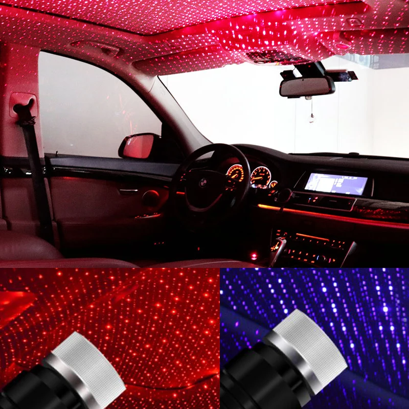 Мини проектор для дискотеки автомобильный светильник со звездой на крыше USB