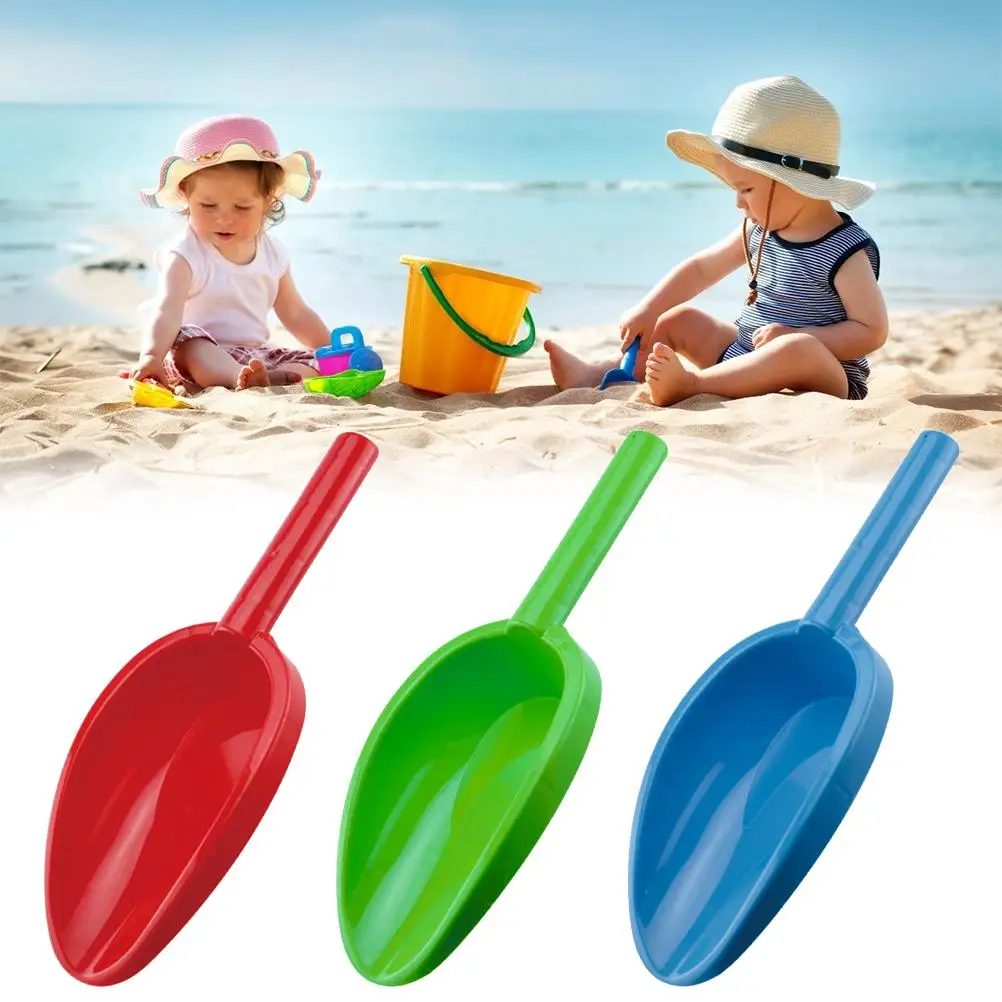 

1 Pcs Random Color Beach Shovels 14 Inch Digging Sand Beach Shovels for Kids Plastic Scoop Shovel Toys with Handle