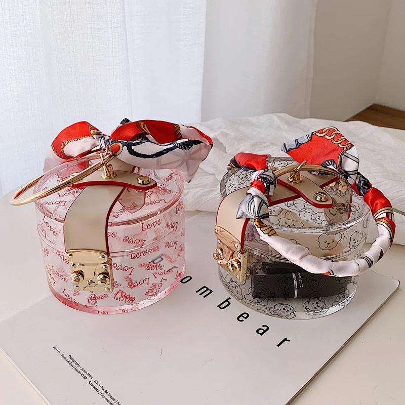 

Transparent Plastic Gold Ring Handle Fashion Crossbody Bag for Women Handbag Shoulder Bag Party Purse Clutch Bag Evening Bag