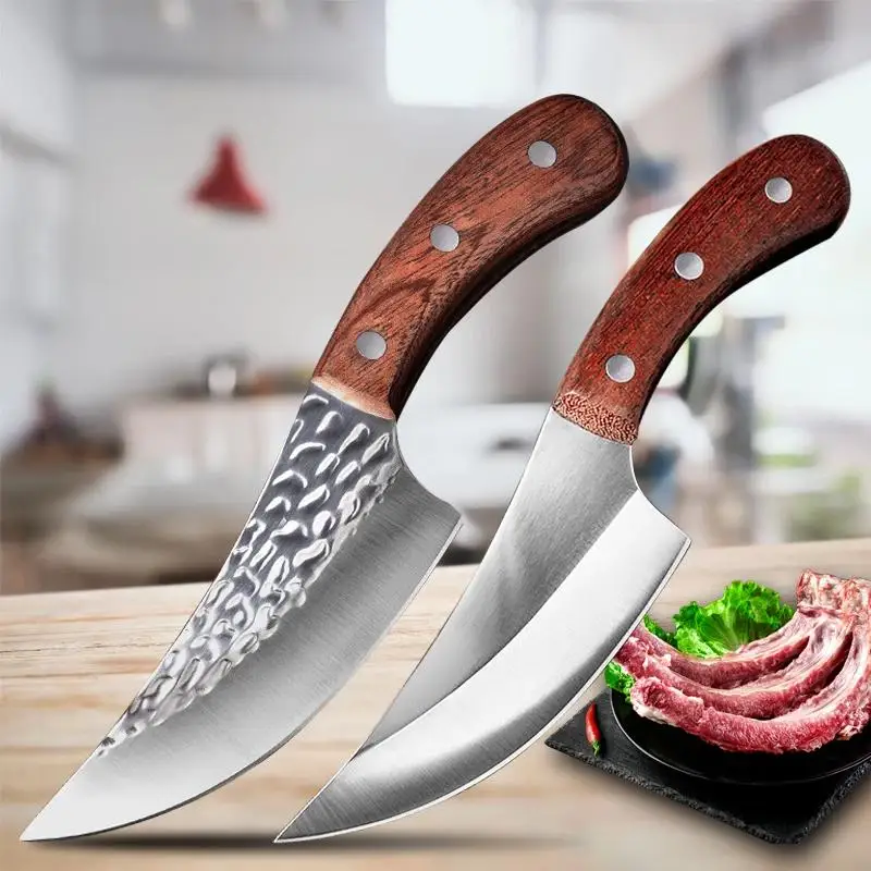 

5.5 Inch Boning Kitchen Knife Stainless Steel Meat Cleaver Fish Slaughter Outdoor Survival Camping Hunting Chef Knife