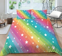 hot style soft bedding set 3d digital stars printing 23pcs duvet cover set with zipper single twin double full queen king