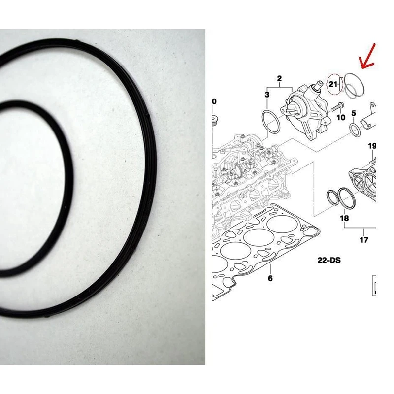 NEW-2PCS автомобильный вакуумный насос прокладка уплотнения 11667509080 для BMW E81 E87 E46 E90 E91