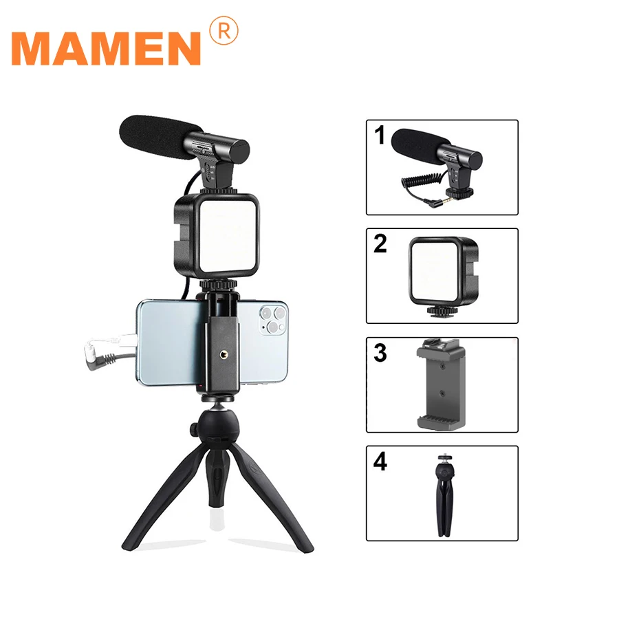 

MAMEN 36 LEDs Video Light On Camera Photo Studio Lighting Hot Shoe LED Vlog Fill Light Lamp for Smartphone DSLR SLR Camera