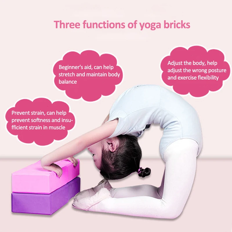 

2pcs EVA Yoga Block and 1.83m Yoga Belt Pilates Brick Fitness Strap Training Exercise Fitness Set Yoga Bolster Stretching Train