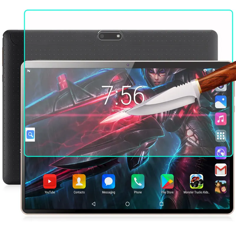 Myslc tempered glass for BDF 10 inch Original 3G Call SIM card Android 7.0 MTK 6753 Quad Core tablet+screen wipes | Компьютеры и офис