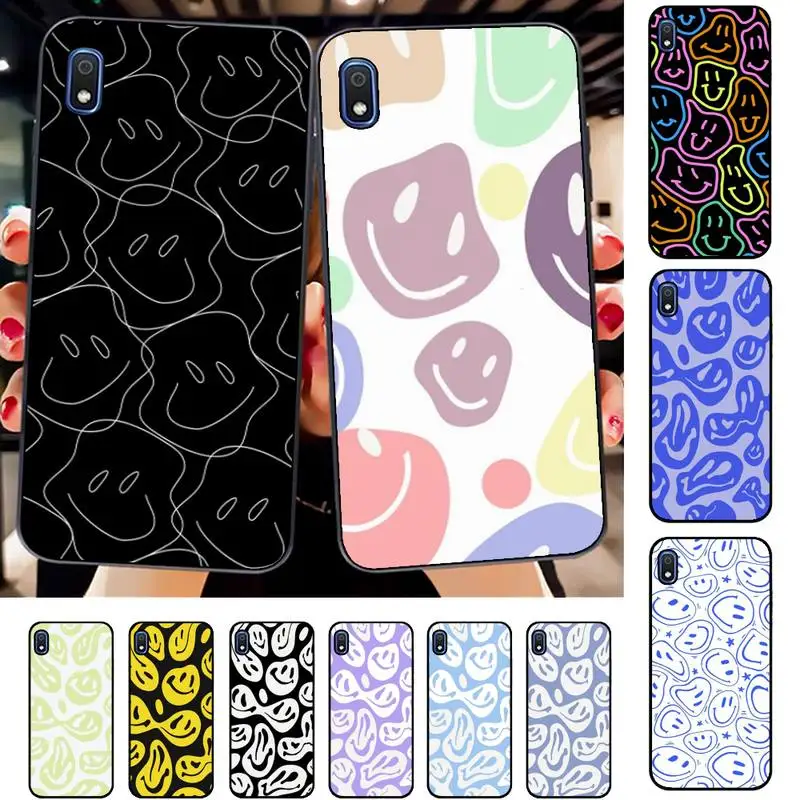 

Cute Funny Trippy Smiley Face Phone Case for Samsung A51 01 50 71 21S 70 31 40 30 10 20 S E 11 91 A7 A8 2018