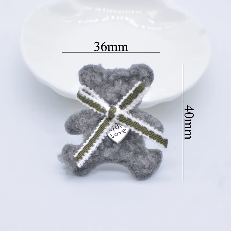 20 шт. Мягкий Медведь Кролик с галстуком аппликации для одежды ручной работы шляпы