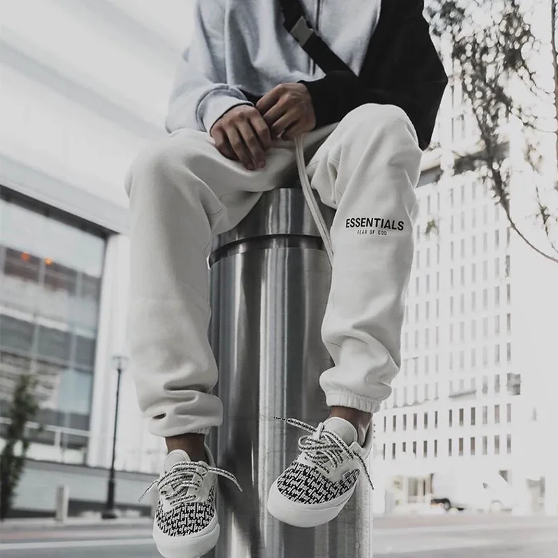 

FOG ESSENTIALS Sweatpants Elastic Waist Joggers Ovesizes Casual Trousers Kanye West Jerry Lorenzo Hip Hop Cotton Sport Pants