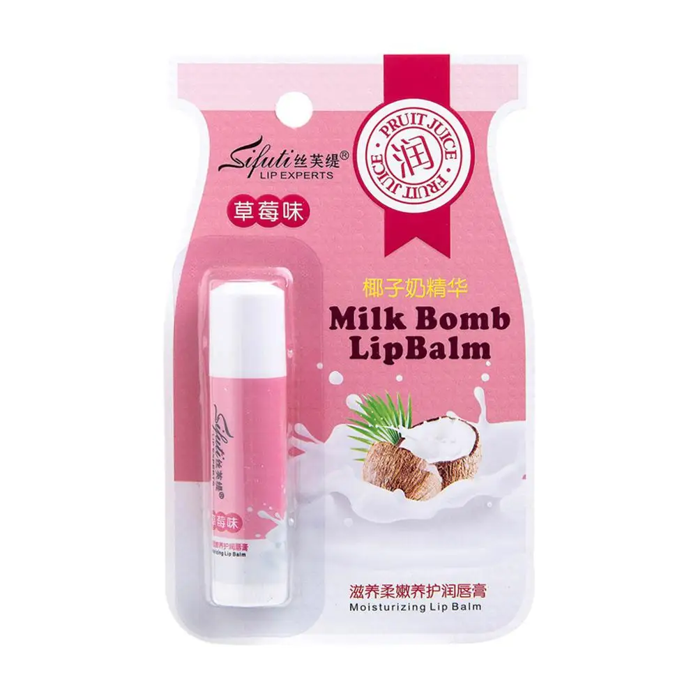 HobbyLane Moisture Lip Balm Coconut Milk Essence Gloss Moisturizing Hydrating Lines Natural Extract Makeup Lipstick |