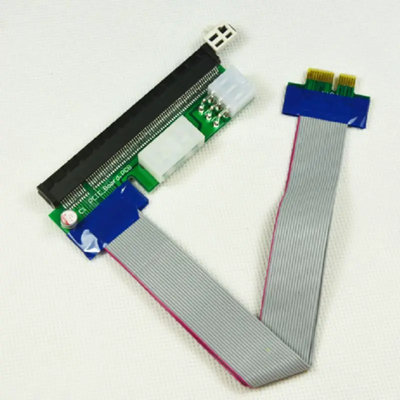 Удлинительный кабель PCI-E Express Riser Card Adapter Flex Ribbon 1X To 16X Power | Компьютеры и офис