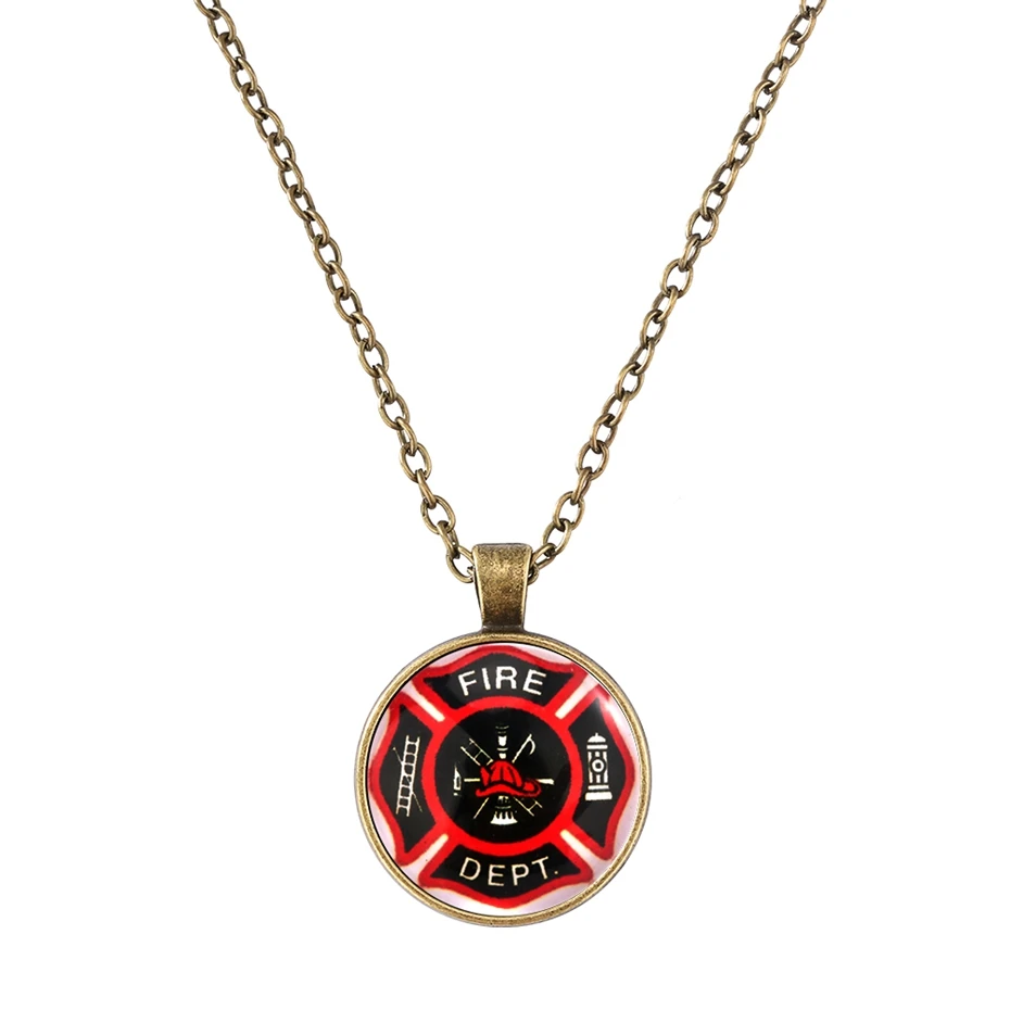 Уникальный красный пожарный кварцевый карманный набор часов с подвеской в стиле