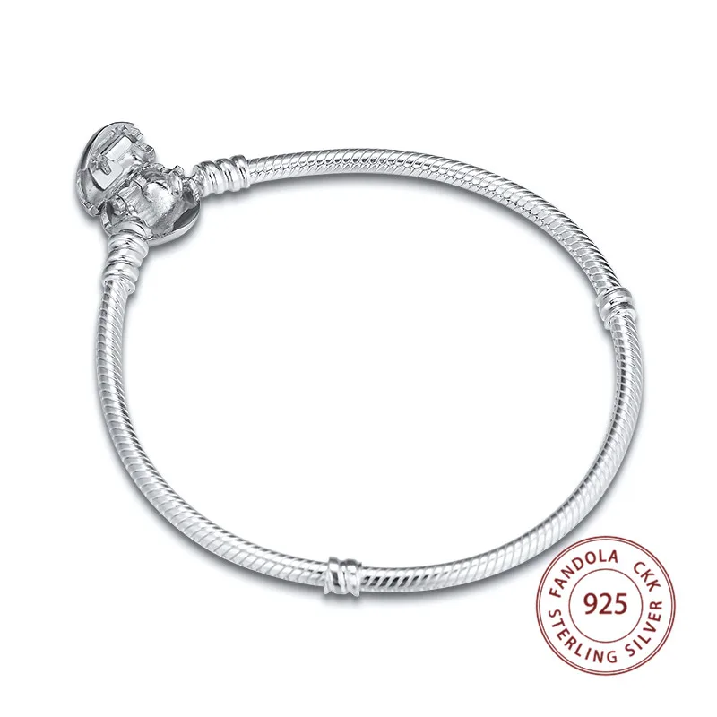 Fandola mujer pulseira зажим-Сердце Браслеты Женские цепи змеи Подвески Браслеты для женщин серебро 925 Изготовление ювелирных изделий