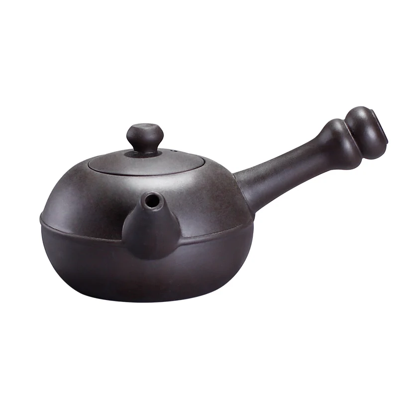 

Yixing Zisha Handle Pot Heat-resistant Long Handle Teapot Kung Fu Handmade Large Capacity 500ml Side Handle Pot