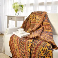 india sofa geometric blanket 100 cotton sofa blanket turkish ethnic pattern bedspread carpet for living room bedroom rug