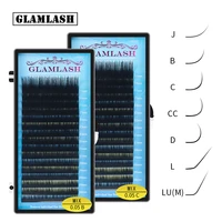 glamlash mix 71515 2020 25mm handmade korean pbt jbcdllum curl eyelash extension natural soft faux mink lash