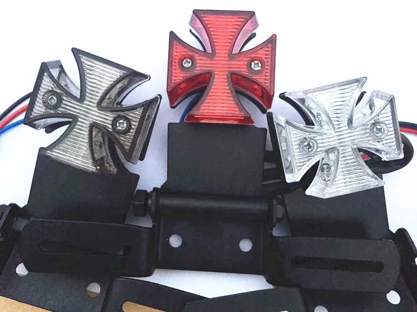 Запчасти для мотоциклов в стиле ретро перекрестный светодиодный задний фонарь