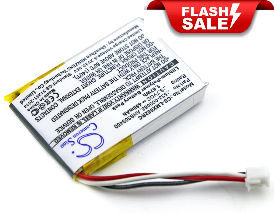 Аккумулятор Cameron Sino 450mAh 533-000088, AHB303450 для logitech 910-004362910-004374, M-RO052, MX Anywhere 2, MX Master