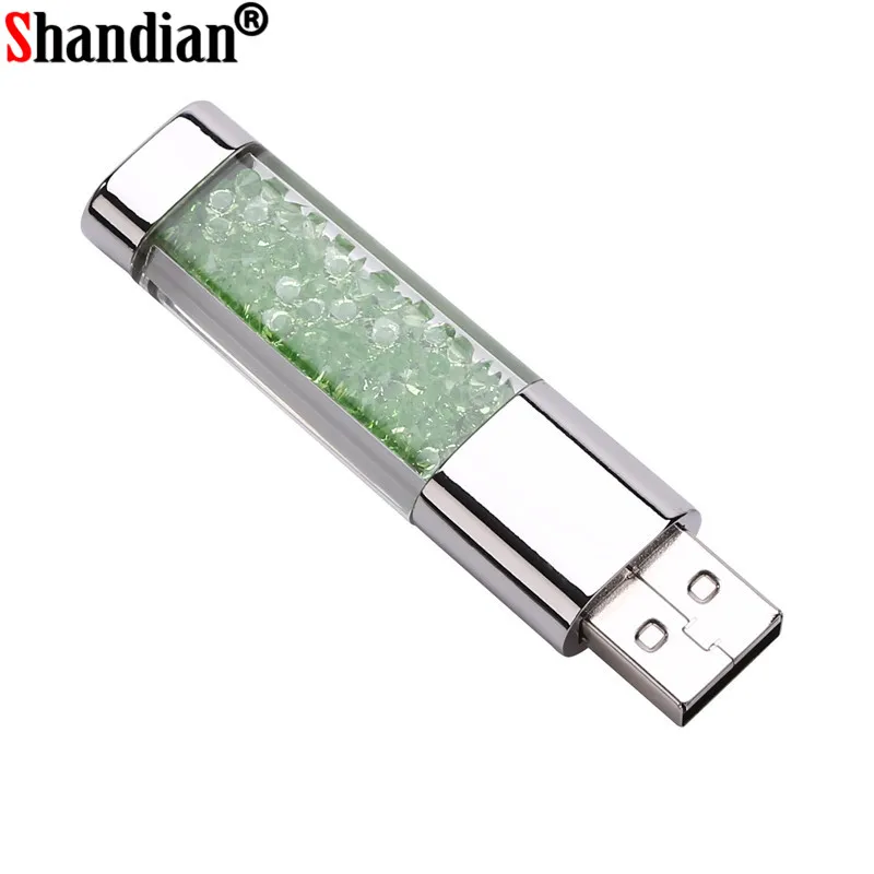 SHANDIAN губная помада usb флэш-накопитель 4 ГБ 8 16 32 64 Гб Кристальные ювелирные изделия