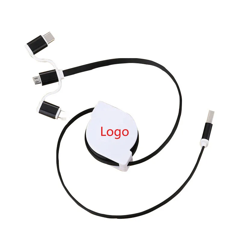 50 шт Заказные продукты Быстрая зарядка Многофункциональный 3 в 1 usb кабель
