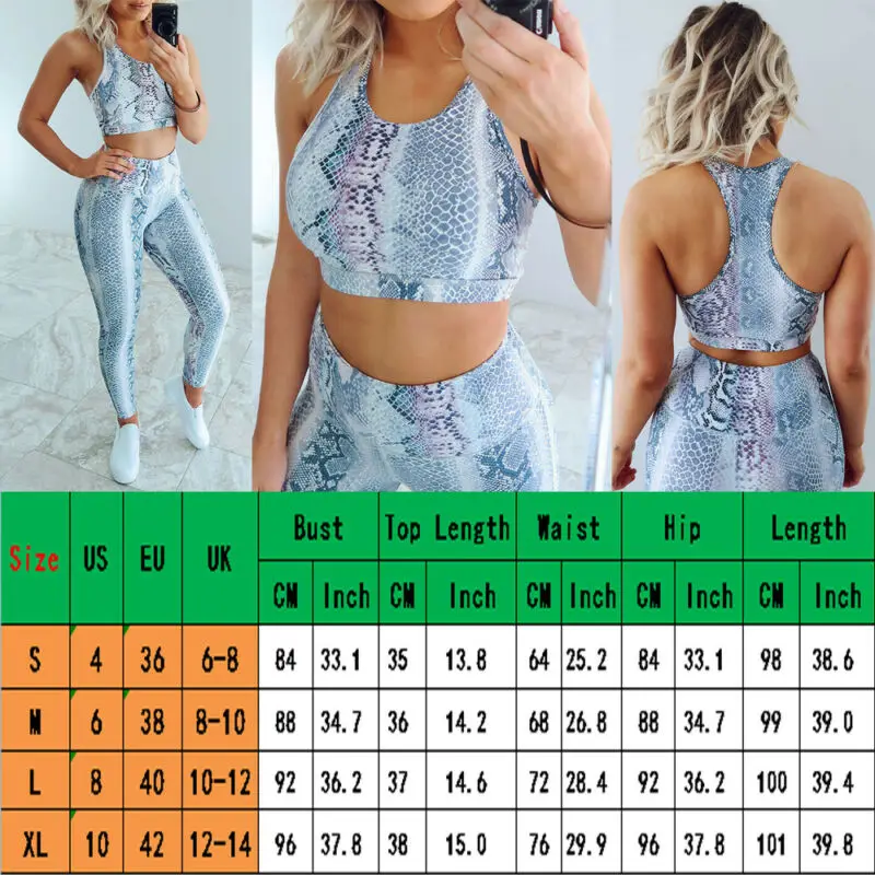 2 шт./компл. женские спортивные комплекты леггинсы брюки + майки Женский