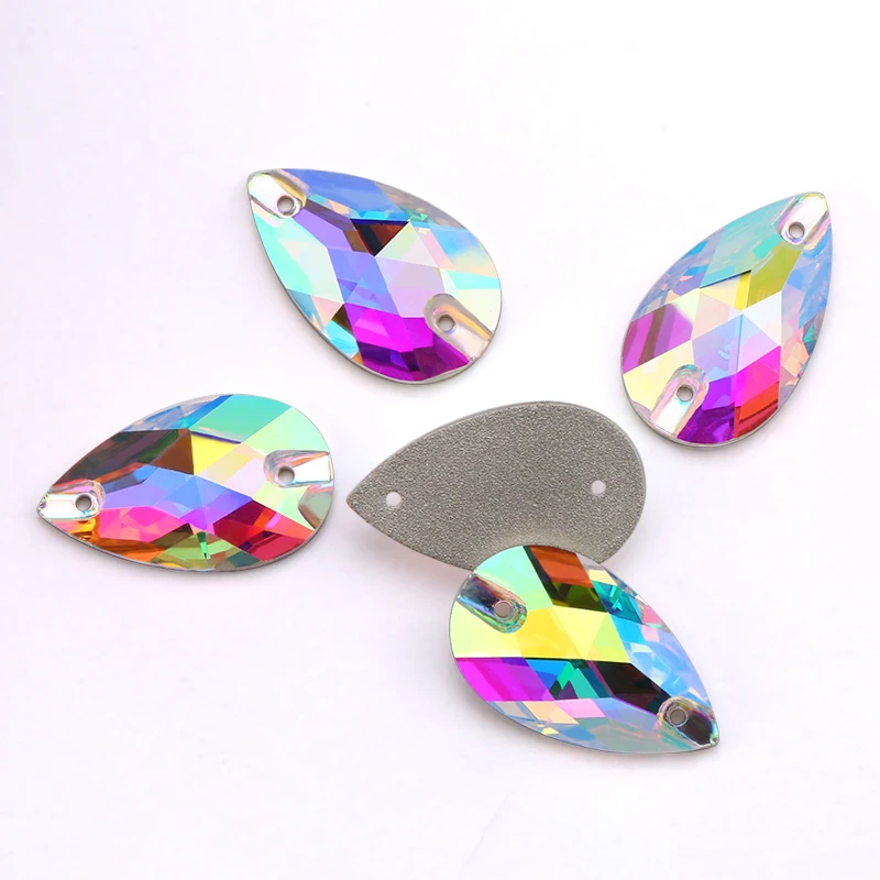 crystal AB AAAAA качественные Стразы для шитья, стразы для украшения одежды, сумок, одежды, обуви - Цвет: crystal AB
