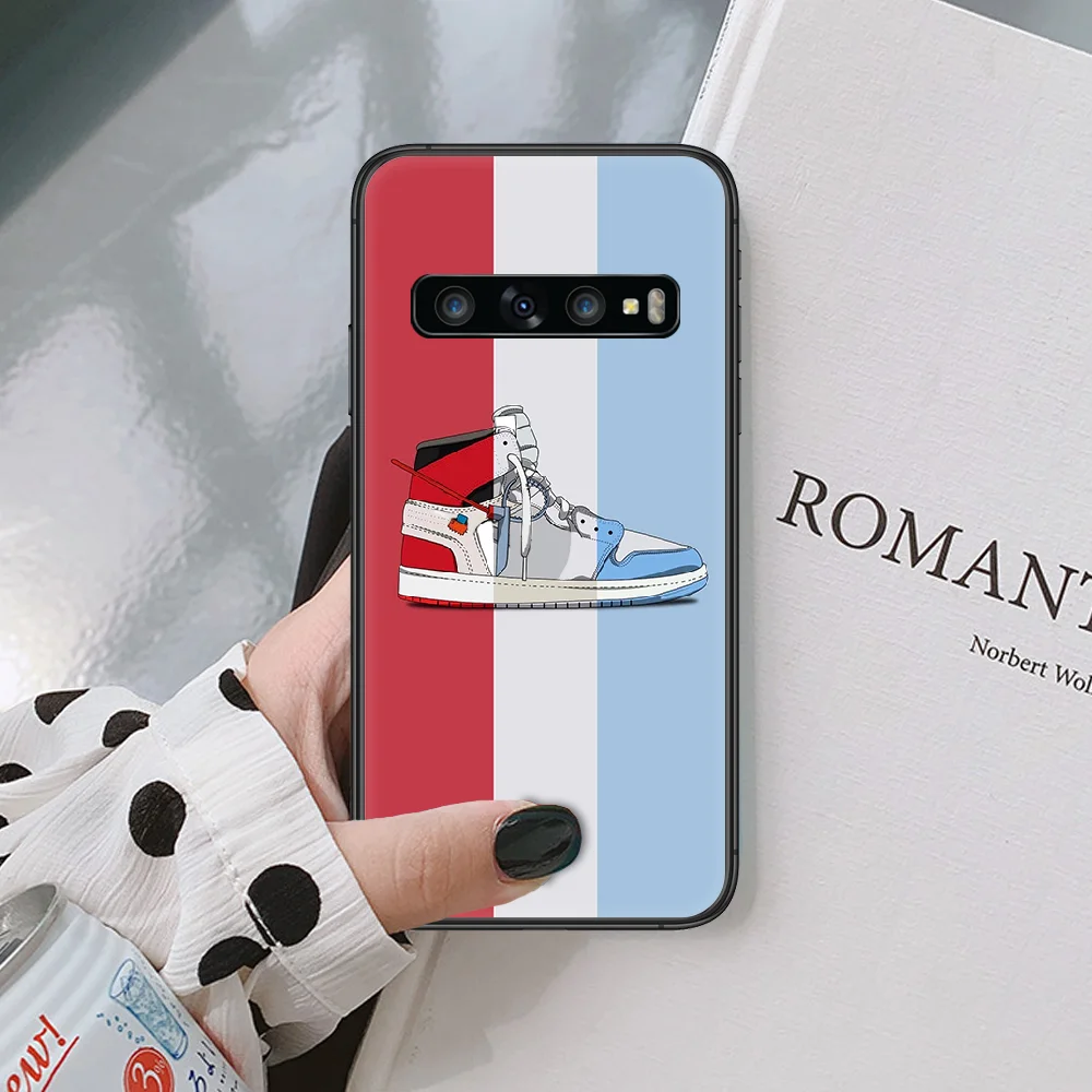 

Fashion Luxury Shoe Trend Brand Phone Case For Samsung Galaxy Note S 8 9 10 20 Plus E Lite Ultra Black black Prime Fashion