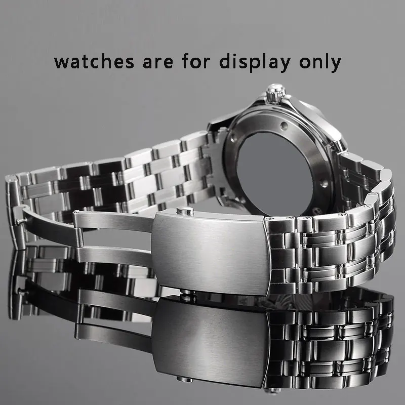 20mm 22mm Stainless streel  watch band silvery bracelet  replacement matel belt for Omega 007 watch accessories