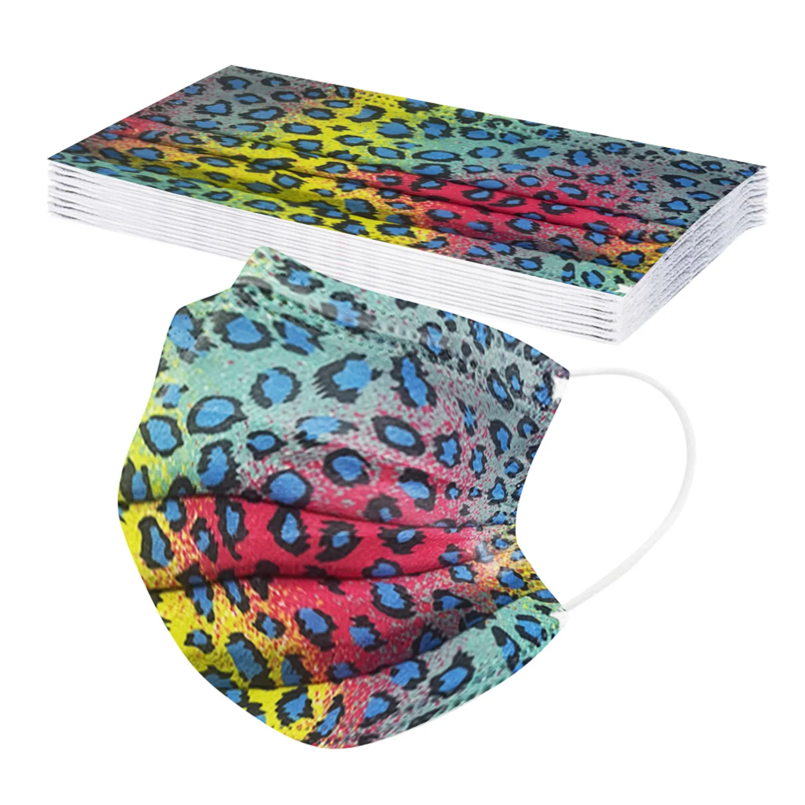 

50PCS Adult Christmas Mouth Mask Reusable Colorful Fabric Face Turban Stylish Fashionable Neutral Washable Mask Mascarilla C10