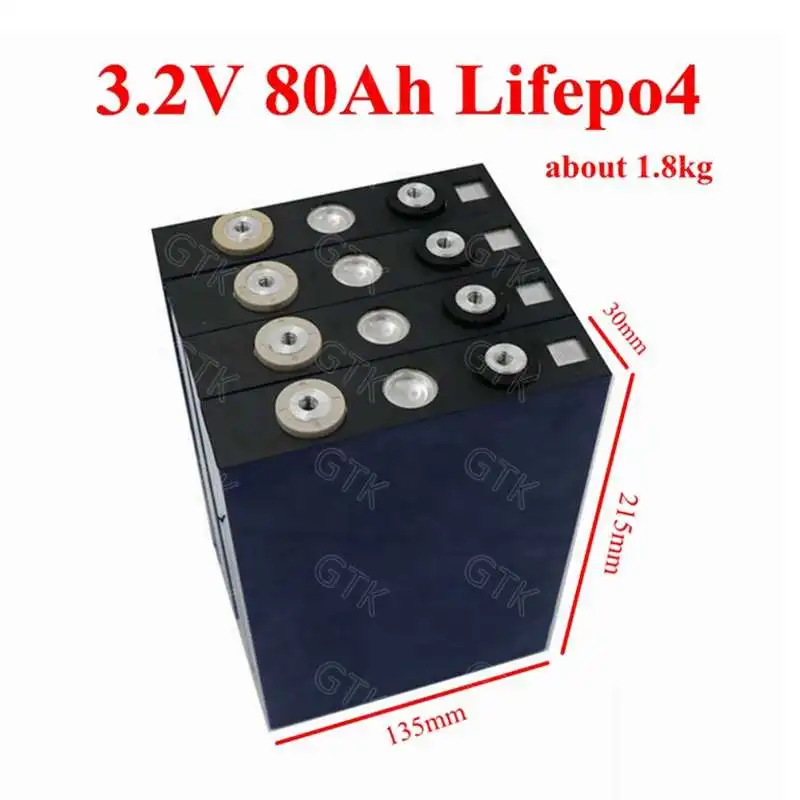 2 шт. 3,2 В 80Ah lifepo4 аккумулятор высокой емкости GTK lifepo4 3,2 В батареи для Ремонтный комплект батарей солнечной энергии резервного копирования