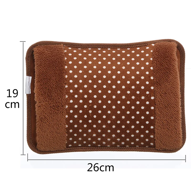 Brown Hoomall большая емкость Милая зимняя теплая бутылка для воды Толстые грелки портативный ручной подогреватель Карманный ручной мешок для ног для горячей воды - Цвет: Brown