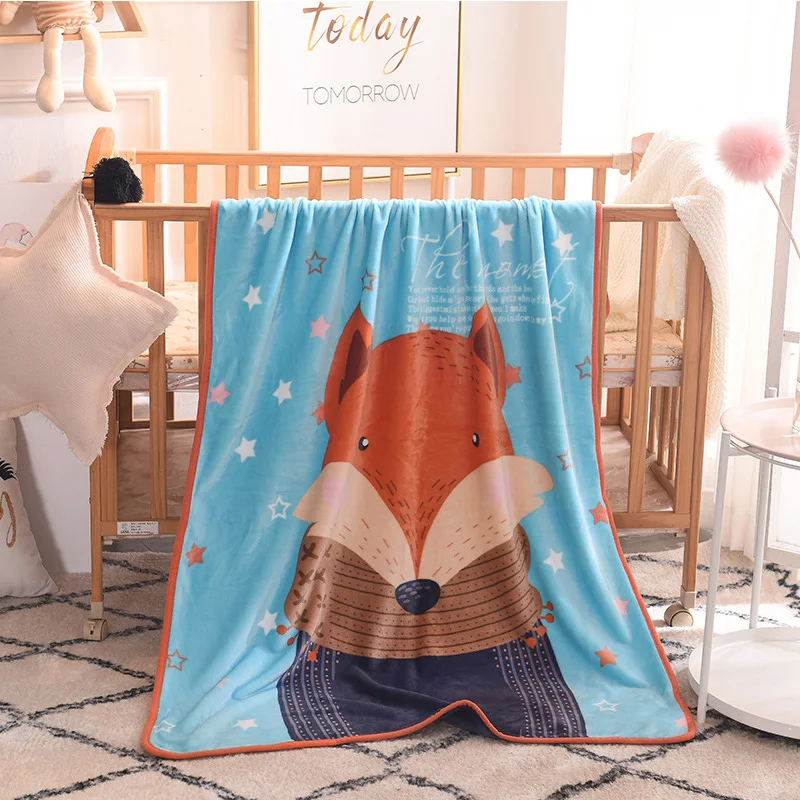 Lannidaa зимнее мультфильм лиса коралловый флис одеяло для Детей Мягкое микрофибра