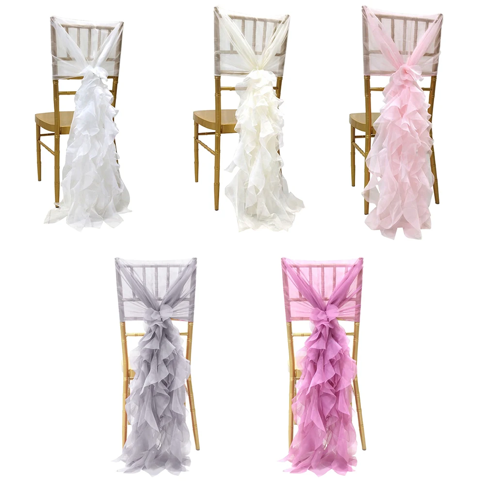Свадебная церемония вечеринка украшение чехол для стула из шифона