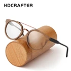 Оптические очки HDCRAFTER для близорукости, деревянные оправы для рецептурных очков, прозрачные линзы, очки для женщин и мужчин