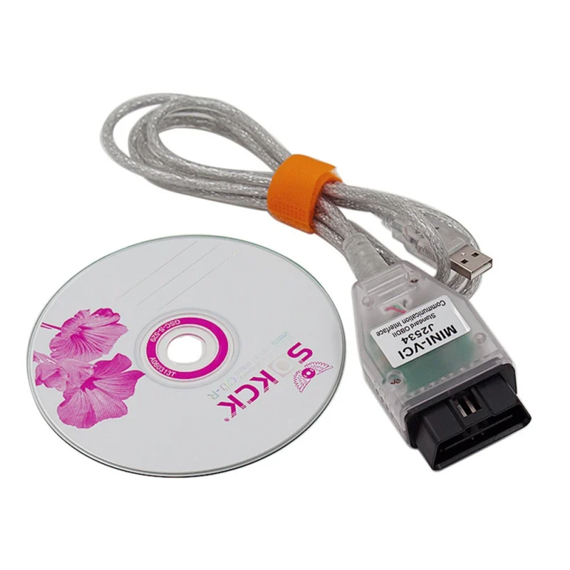 Мини VCI интерфейс для TOYOTA TIS Techstream V13.00.022 MINI-VCI FT232RL чип J2534 OBD2 автомобильный