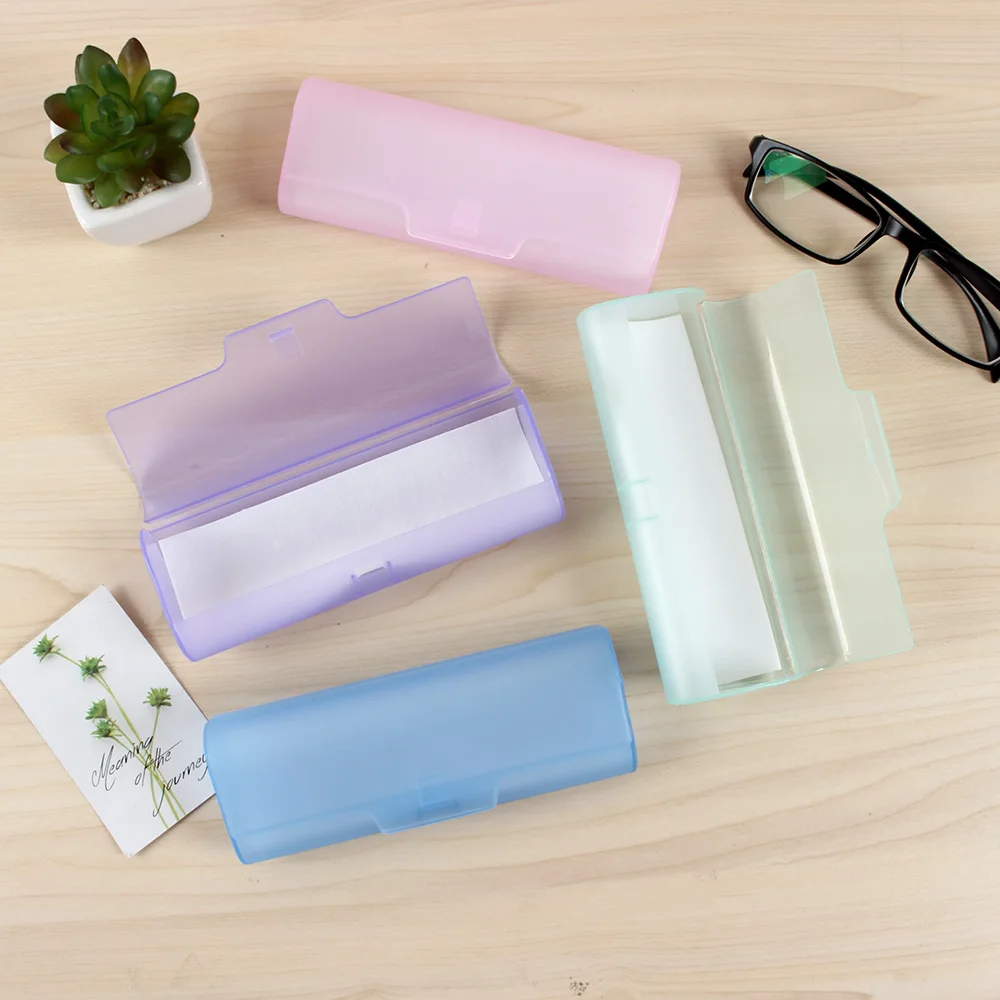 

Fashion Portable Plastic Sunglasses Glasses Case Semi-transparent Pp Glasses Eyeglass Box Glasses Storage Case Display